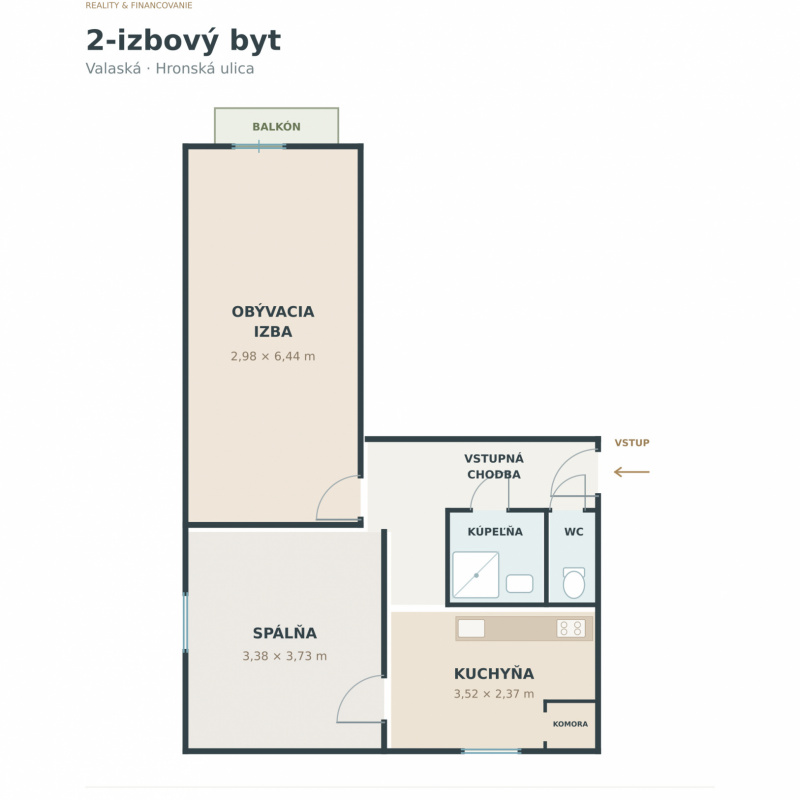  Nehnuteľnosti / PRENÁJOM: 2i byt 60m2 po rekonstrukcii - foto